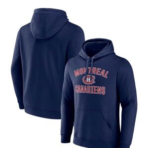 Montreal Canadiens Victory Arch Pullover Hoodie - Navy